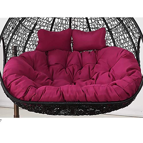 Yxxc Cuscino per Sedia Doppio Papasan da Esterno, Cuscino per Sedia con Amaca a Uovo Appeso a Doppio Strato di Waterpoof Spesso con Lacci Ammortizzazione Rimovibile Viola 150x110 cm