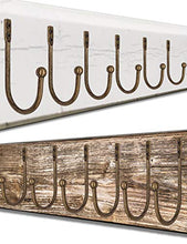 FUXXER® - Set di 6 ganci da parete per vestiti, ganci per asciugamani, in ottone anticato, 70 x 30 mm