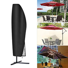 Redmoo Copertura per Ombrellone, Copriombrellone 280x30 / 81/45 cm per Ombrellone a Sbalzo Grande da 2 a 4 m, 210D Fodera Protettiva per Ombrellone da Esterno Resistenti ai Raggi UV, Nero