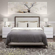 lyrlody Comodino con 3 Cassetto, Comodino Camera da Letto Comodini da Notte Comodino, 45 x 38.2 x 56 cm, Bianco