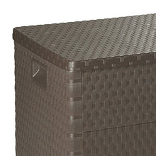 Festnight Baule Contenitore Portaoggetti Moderno da Giardino/Patio/Terrazza per Esterno 420 L Marrone 120 x 56 x 63 cm
