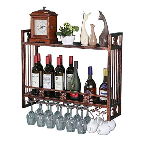 LYLSXY Wine Rack, Organizzare Cucina Parete Wine Rack supporto di vetro | Moderna giù appeso a testa in Wine Bottle Holder archiviazione | Scaffalature metalliche Ferro Wine Glass Goblet Bar and Kitc