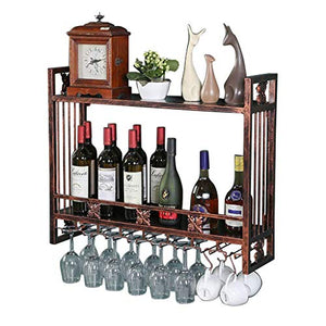 LYLSXY Wine Rack, Organizzare Cucina Parete Wine Rack supporto di vetro | Moderna giù appeso a testa in Wine Bottle Holder archiviazione | Scaffalature metalliche Ferro Wine Glass Goblet Bar and Kitc
