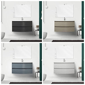 Bagno Italia Mobile arredo bagno Curvet 100 cm disponibile in 3 colori 2 cassetti lavabo in resina I