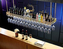 BYGZZ Bar Portabottiglie da Vino Capovolto Bar Decorazione Appesa Durevole Europea Pratica Bar Portabottiglie in Ferro battuto