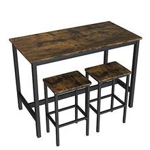 DAKEUR Set Tavolo e sgabelli da Bar unità da Bar per la casa 3 Pezzi Set Tavolo da Pranzo e sedie salvaspazio Set da Pranzo 2 posti Sgabelli da Bar industriali e Set da Tavolo per Set da Sala da pr