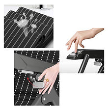 ABBD Sedia a Sdraio da Spiaggia Regolabile, Lettino da Campeggio Portatile Sedia reclinabile Pieghevole, Sdraio reclinabile da Esterno Nero per Piscina-black5