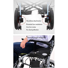 Accessori per la casa Sedia a rotelle elettrica per anziani disabili pieghevole 26 kg (portata 20 km) Joystick a 360 gradi Capacità di peso 100 kg Larghezza sedile 46 cm Batteria al litio Comando s
