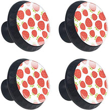 Reticolo senza giunte delle fragole Pomelli per Porta Set di 4 Pomelli per Mobili Manopole per Cassetti Cucina Armadio Vetro