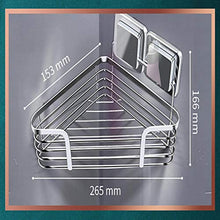 Con Sitcker Doccia Caddy Mensola Cestino, No Foratura, Autoadesivo Parete Bagno Storage Storage Shampoo Holder Organizzatore, Rack Cucina, Acciaio Inox