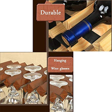 Classico 3 Tier Freestanding bottiglia di vino di legno di pino Barrel 12 Bottiglie Hanging 6 bicchieri di vino Wine Rack supporto metallico in acciaio Bottle Holder dell'organizzatore di immagazzinag