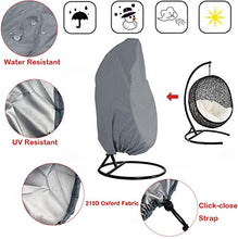 YCHK Copertura per Sedia a Dondolo, Impermeabile, Antipolvere, per Patio, Patio, Sedia a Dondolo D'uovo, Sedia Galleggiante (Grey)