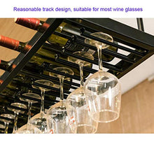 FAFZ Portavini Portabottiglie da Appendere, Portabicchieri da Vino, Regolabile in Altezza, Portabottiglie per Vino da Bar Ristorante, Espositore per Bicchieri da Vino (Size : 100cm)