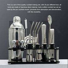 Wenzhihua Set di Miscelazione per Cocktail Set da Cocktail 20pcs Boston Shaker Mixer Bar Accessori per Uso Domestico E BarStrumento A Barre