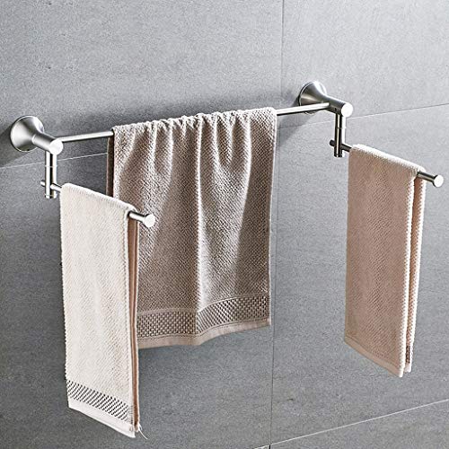 Portasciugamani Cucina Bagno in Acciaio Inox 304 con Braccio in Acciaio Inox Spazzolato, Ruotabile A 360 Gradi 61,5 Cm Porta Asciugamani
