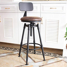 M-YN Sgabelli da Bar 1PCS Bar Stool poggiapiedi Rotonda Seduta in Legno Cucina Colazione Bar contatore con Schienale (Color : Cushion)