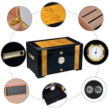 XZJJZ Cigar Cabinet con umidificatore e igrometro Humidor for Club Desktop a Doppio Strato Cigar Box
