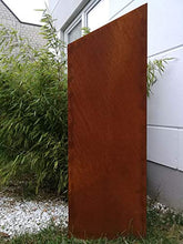 Zen Man 031997-1 - Paravento da giardino in metallo arrugginito, 1 mm, decorazione da giardino, 150/125 x 50 cm