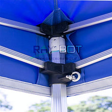 RAY BOT. Gazebo pieghevole 3x3 in alluminio con pali esagonali da 45mm e tessuto impermeabile. Linea professionale (Con Teli Laterali, Grigio)
