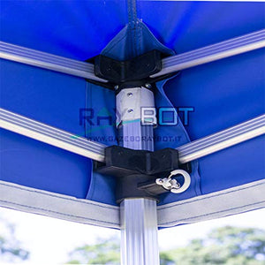 RAY BOT. Gazebo pieghevole 3x3 in alluminio con pali esagonali da 45mm e tessuto impermeabile. Linea professionale (Con Teli Laterali, Grigio)