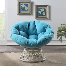 Papasan - Cuscino rotondo per sedia a nido d'uovo, con laccetti, per interni ed esterni, impermeabile, 100 x 100 cm