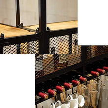 ZYLZL Portabottiglie per Vino da Bar Portabottiglie per Vino da Parete per Ristorante ， Portabottiglie in Metallo Nero da Appendere a Parete per Vino in Vetro Champagne Porta Calici, Solido,150X30X52