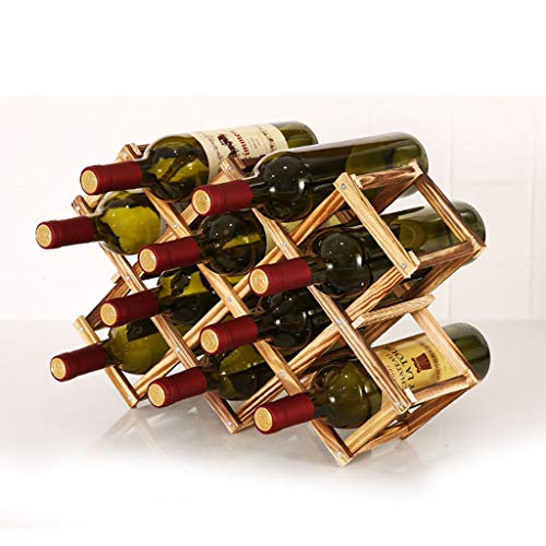 Arredo bar Solido legno for il vino cremagliera / Freestanding Governo del vino / pieghevole Tavolo bottiglia di vino Rack, supporto orizzontale vino Estende e sughero di vino Vita Facile da montare -