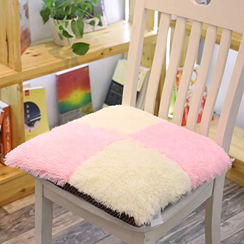 XHNXHN Cuscini per sedie Quadrati in Peluche, griglia Imbottiti per sedili Super Morbidi Addensare Antiscivolo Tappetino Traspirante Decorazioni per la casa Sala da Pranzo Cuscini per sedie inverna