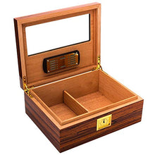 ChangDe-- Scatola di sigari - Scatola di sigari in Legno di umidificatore Importato con Finestra di Legno di Cedro (Color : A)