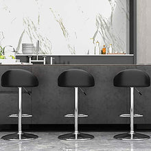 XINGLEI Sgabelli da Bar con Schienale Basso, Alzata a Gas Girevole Regolabile, poggiapiedi e Base cromati per Bar per la Colazione, bancone, Cucina e sgabelli da casa (Color : Beige, Size : 40~53m)