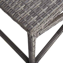 VidaXL - Panca da giardino in resina intrecciata, 80 cm, colore: Grigio