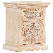 Comodino 40x30x50 cm in Legno Massello di Mango