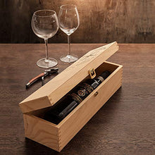 AMAVEL Confezione in Legno Porta Bottiglie di Vino con Incisione Personalizzata Nome e Data, Motivo Bussola, Scatola Regalo Originale per Compleanno o Natale
