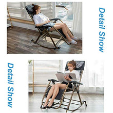 XLYYHZ Sedia Zero Gravity Sedie a Dondolo Giardino Esterno per Adulti Relax Comfort | Lettino da Giardino con poggiapiedi Regolabile e Schienale reclinabile | Sedia reclinabile Pieghevole per Sedia