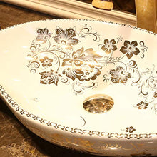 Lavabo a Forma di Barca da Bagno Retro Creativo Jingdezhen Ceramica Hotel Anti-Splash lavabo Lavandini Bagno