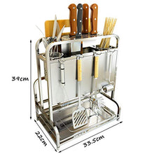 &ripiano di stoccaggio Ripiano da cucina, Scaffale multifunzione for uso domestico Tagliere in acciaio inossidabile Scaffale di finitura