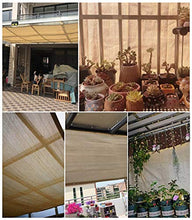 JLXJ Telo Ombreggiante tonalità Beige Panno di Reticolato con Occhielli, Crema Solare al 90% Rettangolo Tenda da Sole a Vela, Balcone Esterno Rete di Recinzione per Schermo Privacy