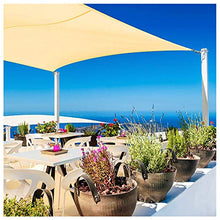 YSHUAI Tenda a Vela Parasole Rettangolare Telo da Sole in HDPE Protezione Solare Respirante Anti UV Giardino Esterni Sabbia, Vela Ombreggiante,2.4X3.6m