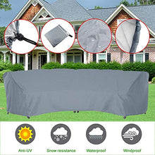 Fodere per mobili da giardino impermeabili 483x99x92cm, fodere per mobili da esterno, fodere per mobili da giardino nere, antipioggia per pioggia e neve, antivento, resistenti allo strappo, set d