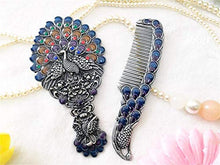 Specchio per Il Trucco Vintage Cinese Scavato Apri Bottiglia di Pavone Intaglio Set di pettini per Strass Specchio Specchio Regali