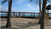 Rete in legno, amaca in corda di cotone, sedia sospesa per il tempo libero, altalena, corda in cotone a 75 fili, carico massimo: 120 (kg)