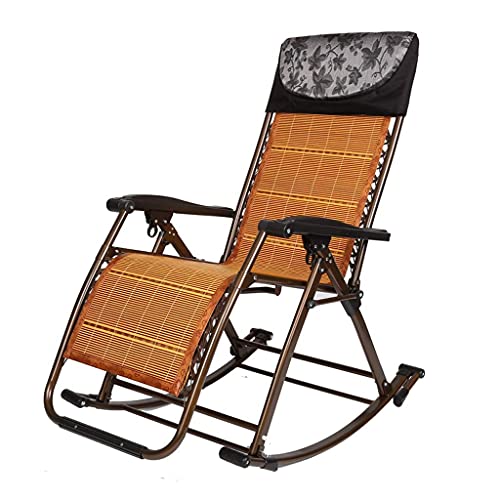 PAKUES-QO Lettini Pieghevoli Sedie a Dondolo Sedia da Giardino reclinabile Mobili da Giardino per Esterni | Lettino Prendisole Regolabile Sdraio reclinabile