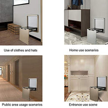 Sedia pieghevole Ingresso domestico Sedia pieghevole Sostituzione scarpe Sedia pieghevole Sgabello per scarpe invisibile pieghevole a parete Sgabello per doccia da bagno Materiale in alluminio