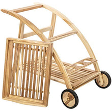 PrimeMatik - Carrello portavivande da Esterno 100 x 81 x 58 cm in Legno di Teak Certificato
