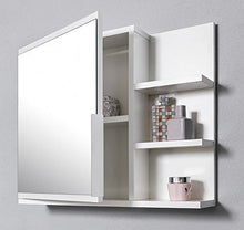 DOMTECH - armadietto da bagno con specchio, colore: bianco