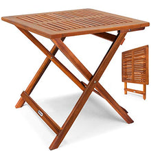 Deuba Tavolino Pieghevole in Legno di Acacia Oliato 70x70x73cm Tavolo in Legno Tavolino da caffè Tavolo da Giardino
