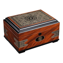 WangQ Scatola di sigari - Cigar Humidor Natural Mellow Cedar Wood Retro Stampa Brown Double Zone Storage humidor (Color : A)