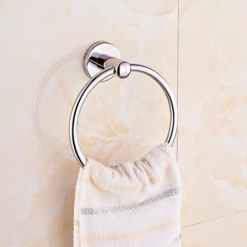 MBYW portasciugamani Moderno Portasciugamani in Acciaio Inox Accessori da Bagno retrò portasciugamani Anello portasciugamani portasciugamani portasciugamani Bianco Brillante 18 * 20cm