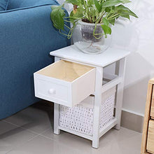 Comodino in legno, comodino, divano-tavolino da casa per ufficio(white)