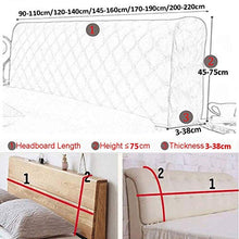 Copri Testata Letto per Matrimoniale Queen Elastico Fodera per Testiera Letto Testiera in Legno/Pelle Copertura per Protezione Coperchio per Decorazione Schienale,P-HeadboardLength：200-220cm